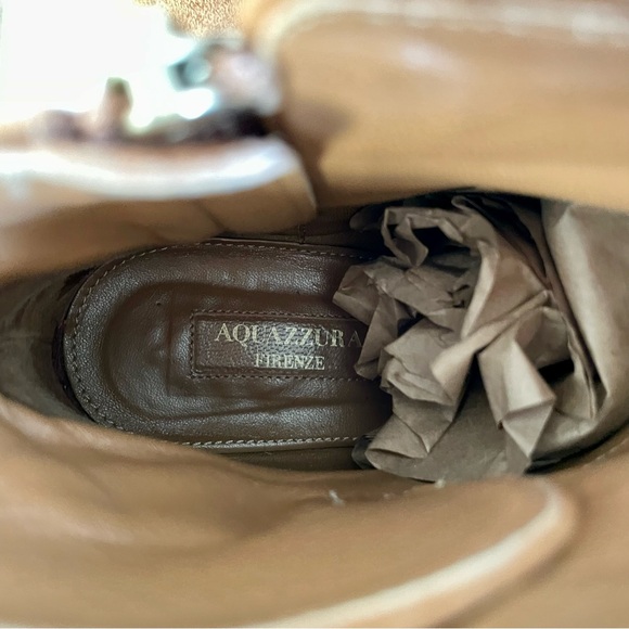 Aquazzura “Boheme” Studded Suede Boots – Tan, Size 36.5 – Made in Italy - Picture 6 of 12